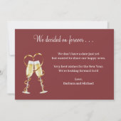 Carte d'annonce de Nouvel An Nous avons dit oui (Dos)