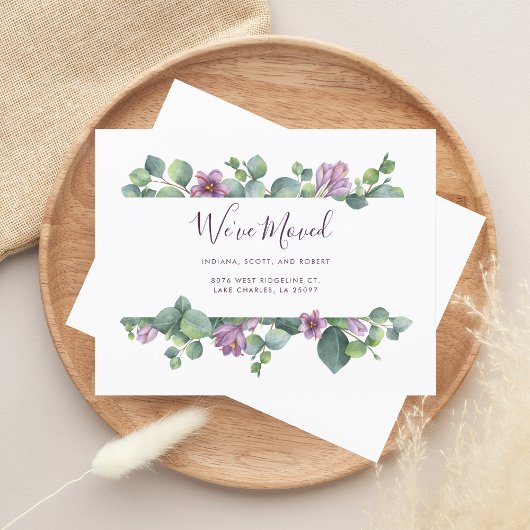 Carte d'annonce de nouvelle adresse de domicile No