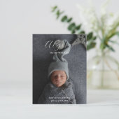 Carte d'annonce de photo de bébé (Debout devant)