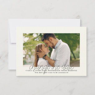 Carte d'annonce de photo de changement de date