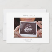 Carte d'annonce de photo d'échographie de bébé Fle (Dos)