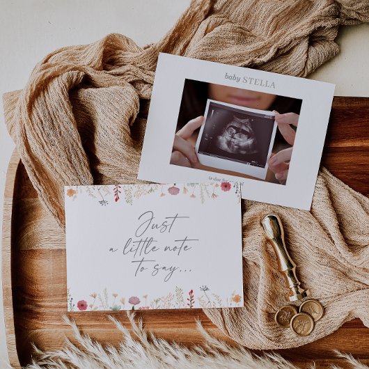 Carte d'annonce de photo d'échographie de bébé Fle