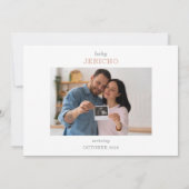 Carte d'annonce de photo d'échographie de bébé fle (Dos)