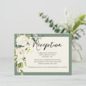 Carte d'annonce de réception à l'aquarelle florale (Debout devant)