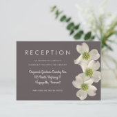 Carte d'annonce de réception de mariage Dogwood (Debout devant)