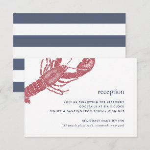 Carte d'annonce de réception de mariage Harborside