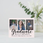 Carte d'annonce de remise de diplôme (Debout devant)