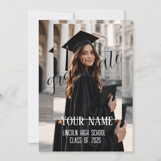Carte d'annonce de remise de diplôme 2026 | Collag (Devant)