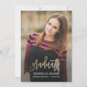 Carte d'annonce de remise de diplôme à couleur mod (Devant)