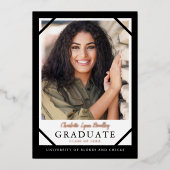 Carte d'annonce de remise de diplôme avec 2 photos (Recto)