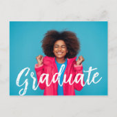 Carte d'annonce de remise de diplôme avec photo et (Devant)