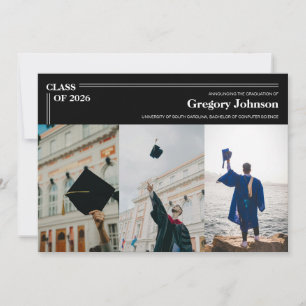 Carte d'annonce de remise de diplôme classique pou