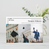 Carte d'annonce de remise de diplôme classique pou (Debout devant)