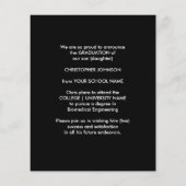 Carte d'annonce de remise de diplôme de la promoti (Dos)