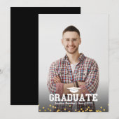 Carte d'annonce de remise de diplôme de lycée avec (Devant / Derrière)