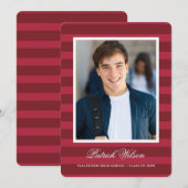 carte d'annonce de remise de diplôme de style mode (Devant / Derrière)