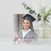 Carte d'annonce de remise de diplôme en bordeaux p (Debout devant)