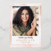 Carte d'annonce de remise de diplôme en feuille de (Recto)