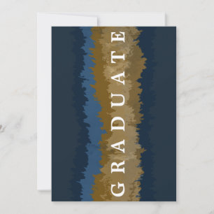 Carte d'annonce de remise de diplôme en marbre dor