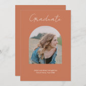 Carte d'annonce de remise de diplôme en terre cuit (Devant / Derrière)