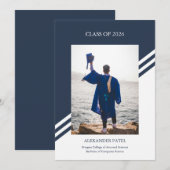 Carte d'annonce de remise de diplôme garçon éditor (Devant / Derrière)