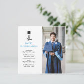 Carte d'annonce de remise de diplôme Invitation de (Debout devant)