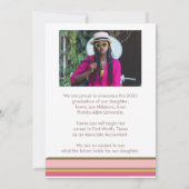 Carte d'annonce de remise de diplôme linéaire oran (Dos)