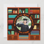 Carte d'annonce de remise de diplôme sur le thème (Devant)