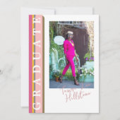 Carte d'annonce de remise de diplômes à dégradé li (Devant)