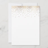 Carte d'annonce de report de mariage avec confetti (Dos)