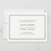 Carte d'annonce de report de mariage simple (Devant)