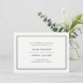 Carte d'annonce de report simple de mariage (Debout devant)