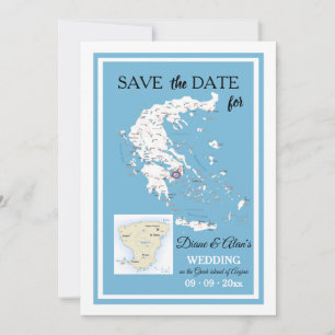 Carte d'annonce de sauvegarde de date de destinati