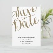 Carte d'annonce de sauvegarde de date de Glitz Fau (Debout devant)