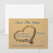 Carte d'annonce de sauvegarde de date de mariage C (Devant / Derrière)