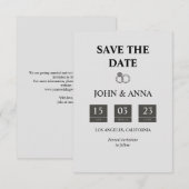 Carte d'annonce de sauvegarde de date en écriture (Devant / Derrière)