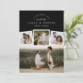 Carte d'annonce de save the date en collage de 4 p (Debout devant)