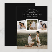 Carte d'annonce de save the date en collage de 4 p (Devant / Derrière)