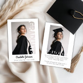 Carte d'annonce de typographie de remise de diplôm