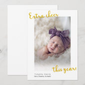 carte d'annonce de vacances avec une joie suppléme (Devant / Derrière)