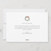 carte d'annonce de vacances de couronne de Noël (Dos)