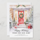 carte d'annonce de vacances de Noël pour porte (Devant)