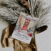 carte d'annonce de vacances de Noël pour porte