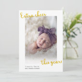 carte d'annonce de vacances supplément de bonne hu (Debout devant)