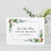 carte d'annonce de verdure de vacances pour une no (Debout devant)