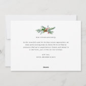 carte d'annonce de verdure de vacances pour une no (Dos)