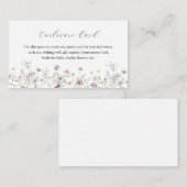 Carte d'annonce délicate avec fleurs sauvages viol (Devant / Derrière)