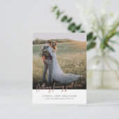 Carte d'annonce d'élopement (Debout devant)