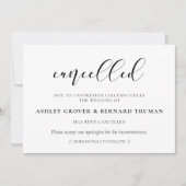 Carte d'annonce d'événement annulé (Devant)