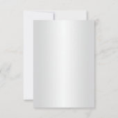 Carte d'annonce élégante à fleurs blanches (Dos)